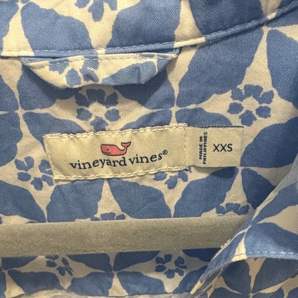 Blue & White Patterned Women's Popover Tunic dress - (Brand Unspecified) - Picture 2 of 2